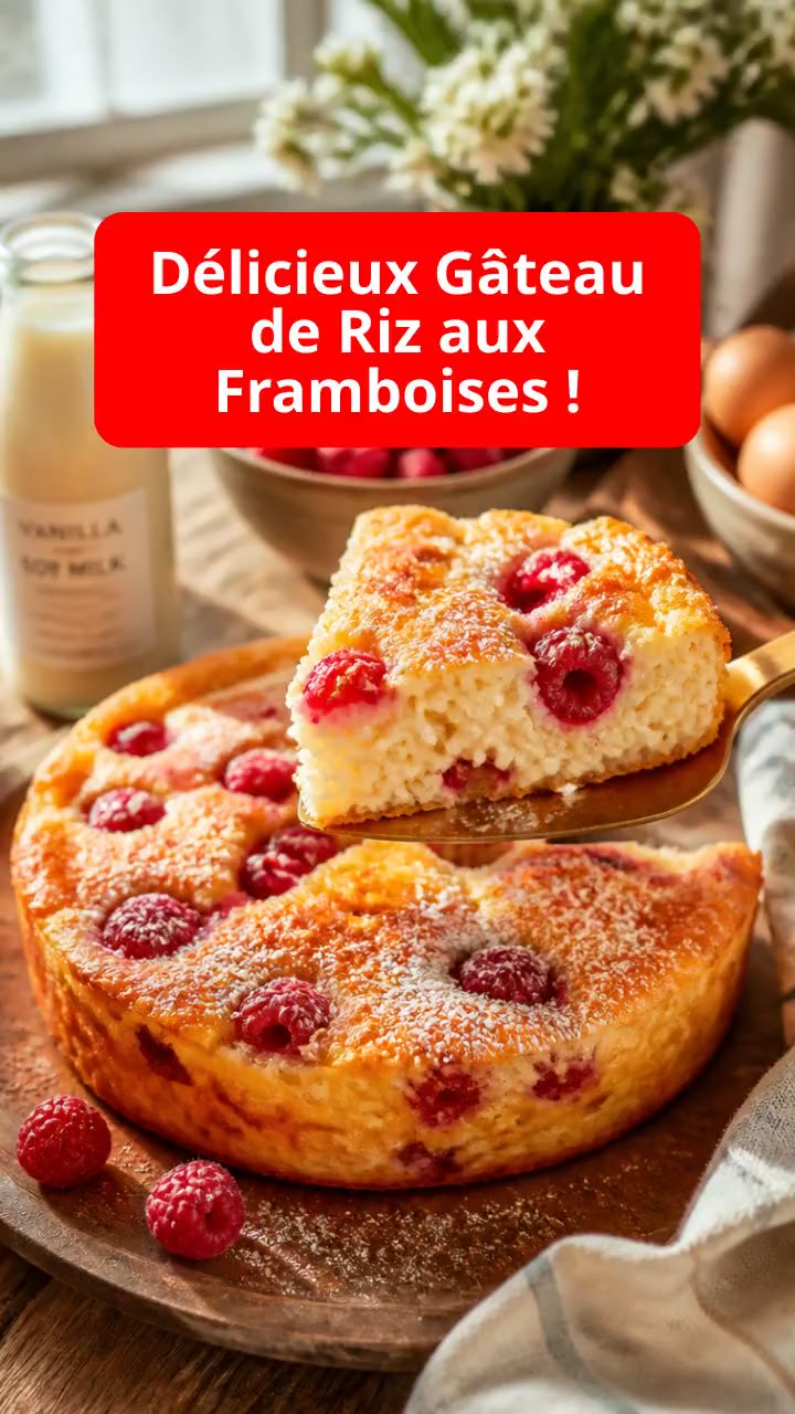 Délicieux Gâteau de Riz aux Framboises !
