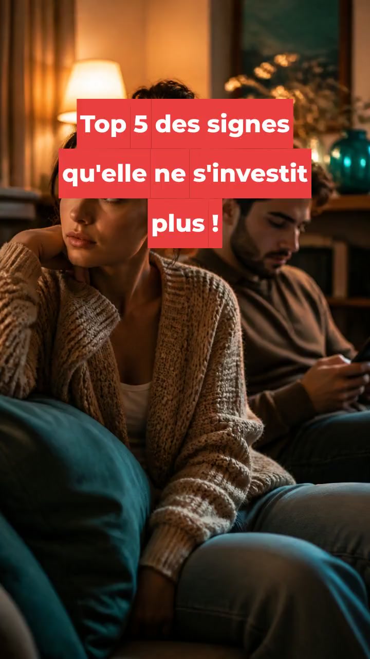 Top 5 des signes qu'elle ne s'investit plus !