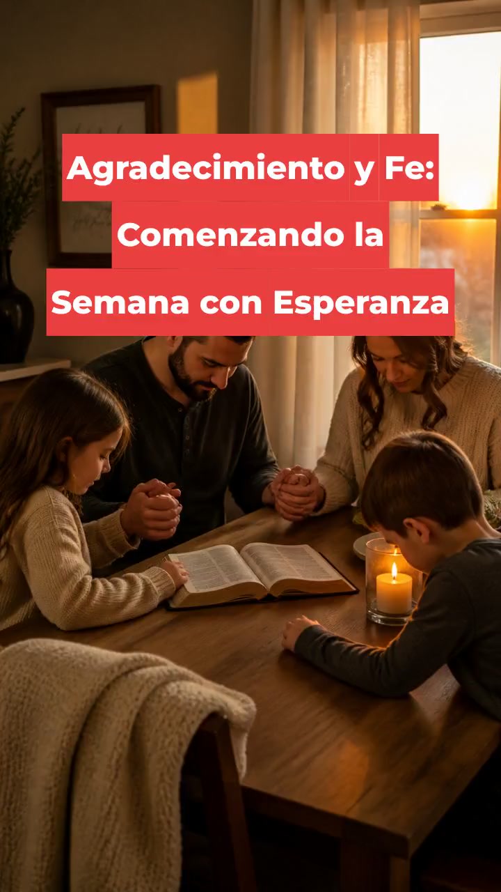 Agradecimiento y Fe: Comenzando la Semana con Esperanza