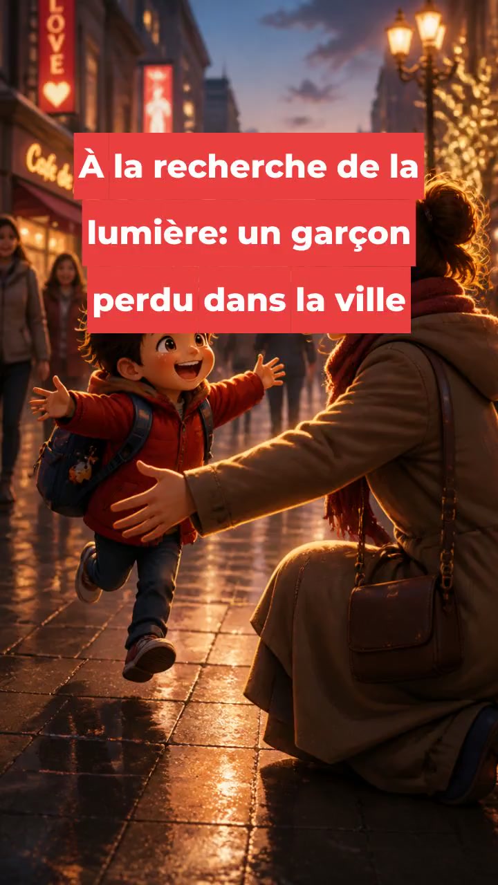 À la recherche de la lumière: un garçon perdu dans la ville