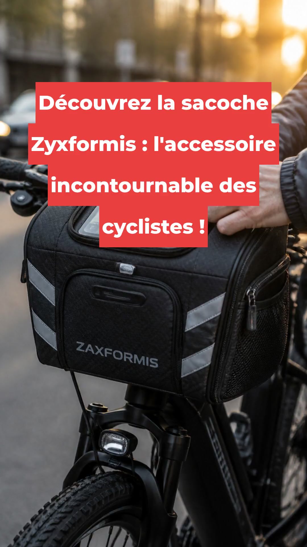 Découvrez la sacoche Zyxformis : l'accessoire incontournable des cyclistes !