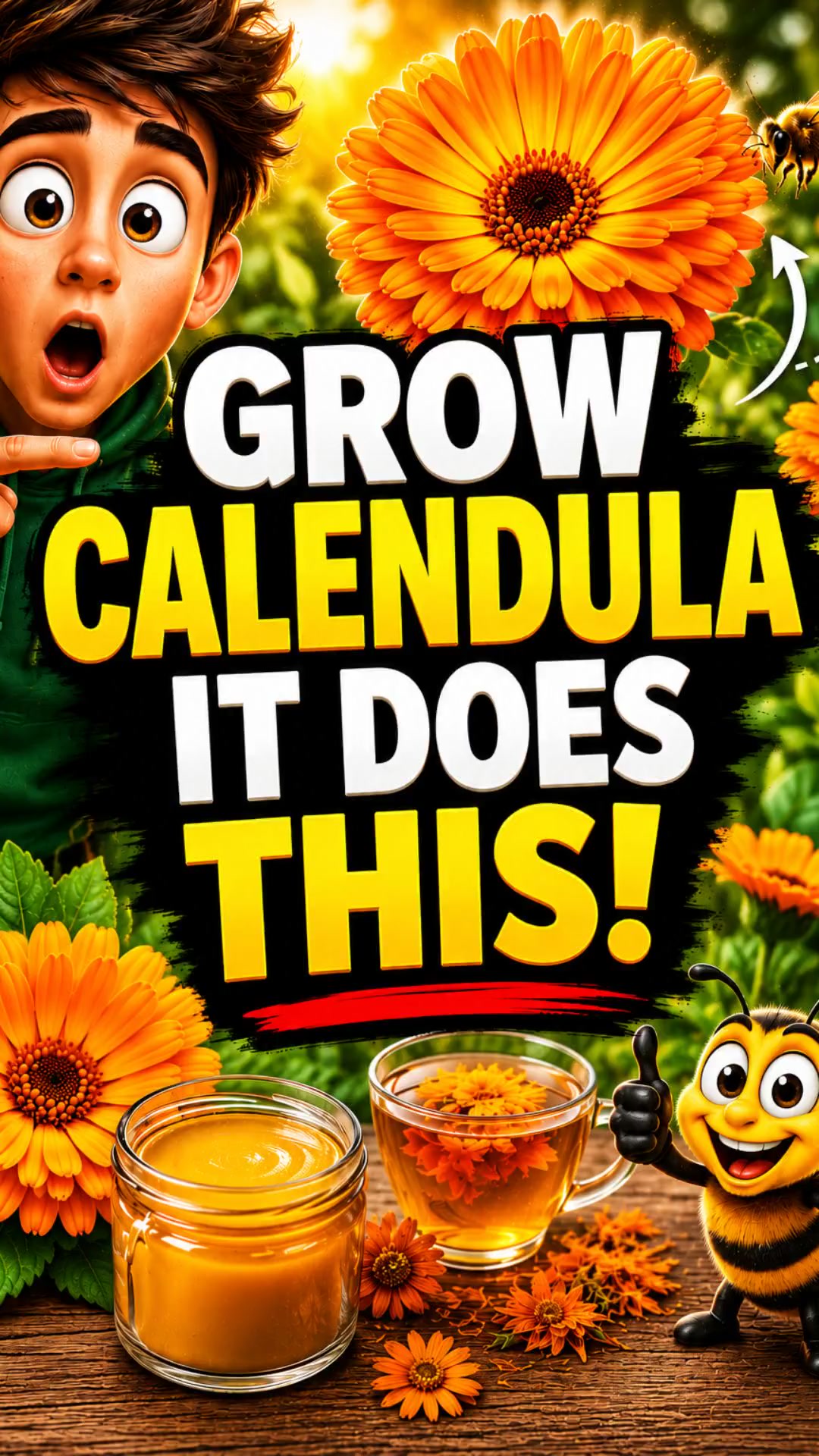 Grow Calendula Because It Does This 🌼😳”