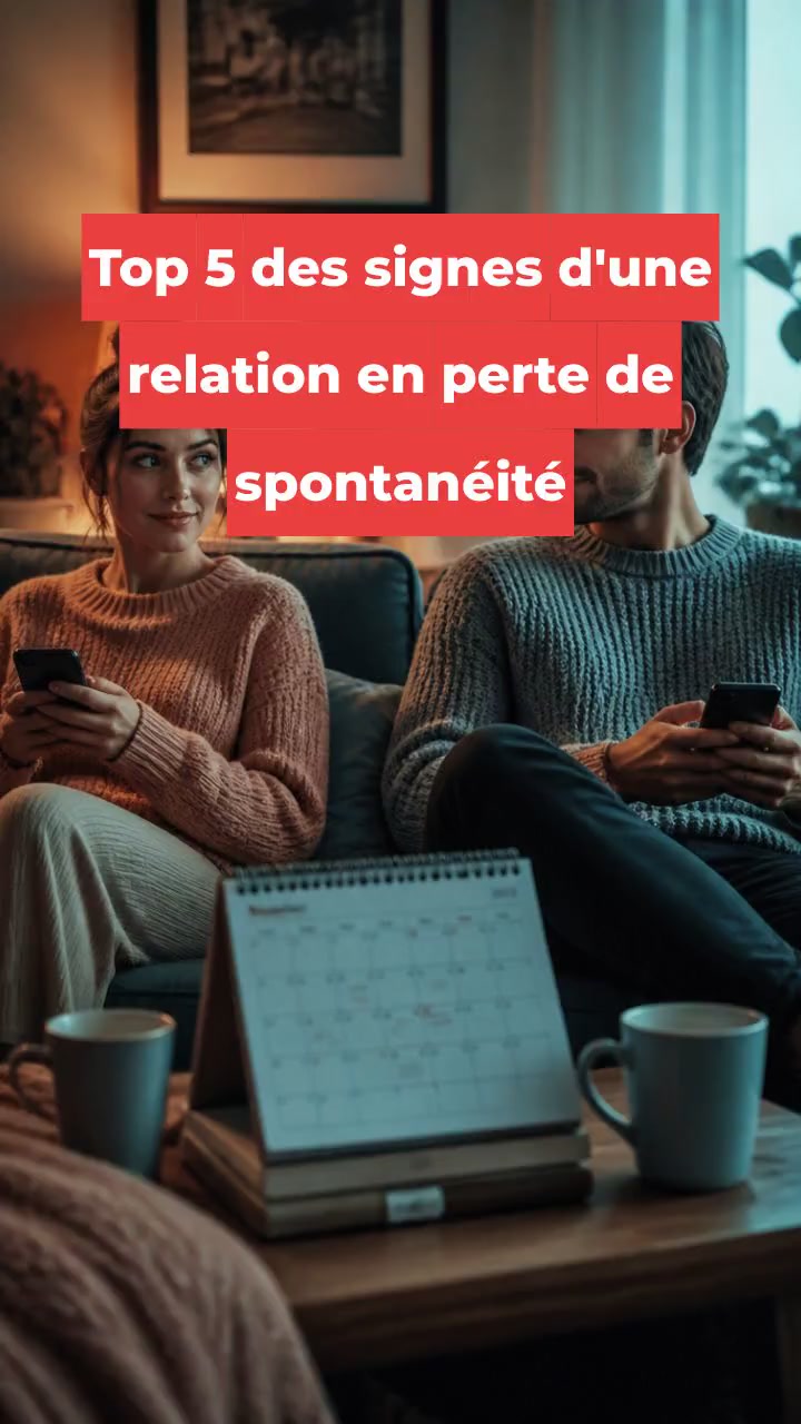 Top 5 des signes d'une relation en perte de spontanéité