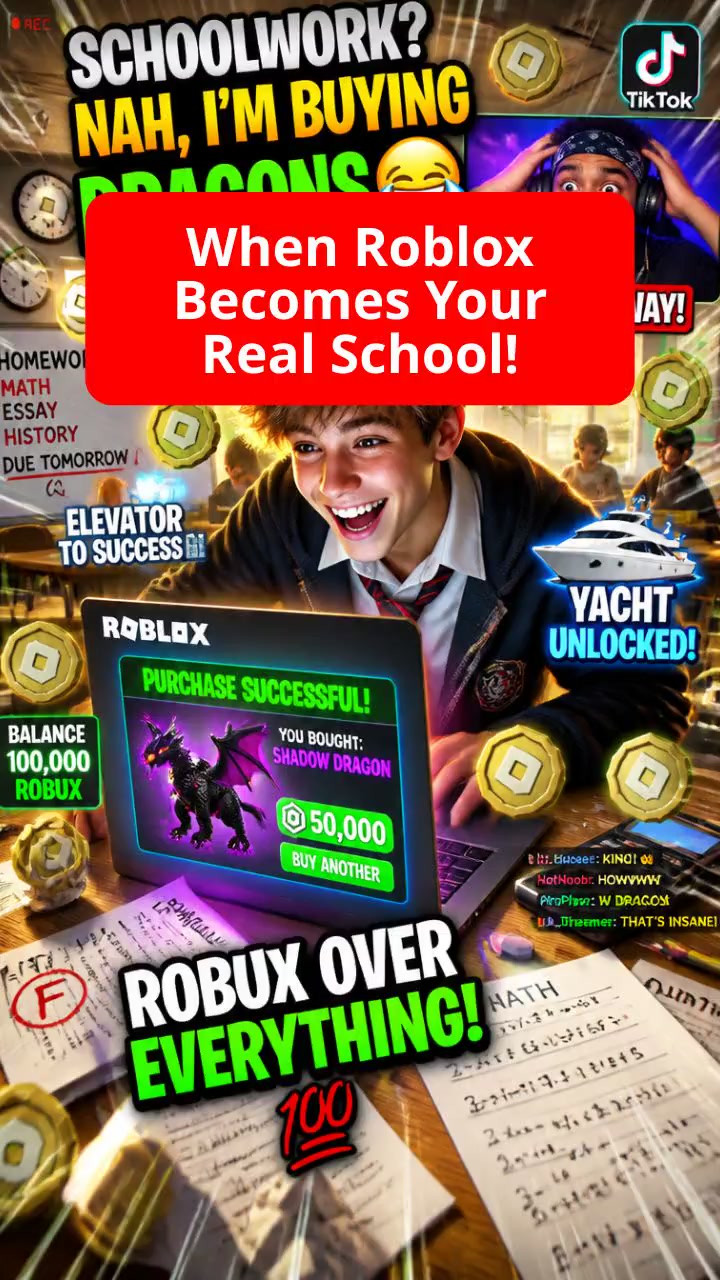 When Roblox Becomes Your Real School!