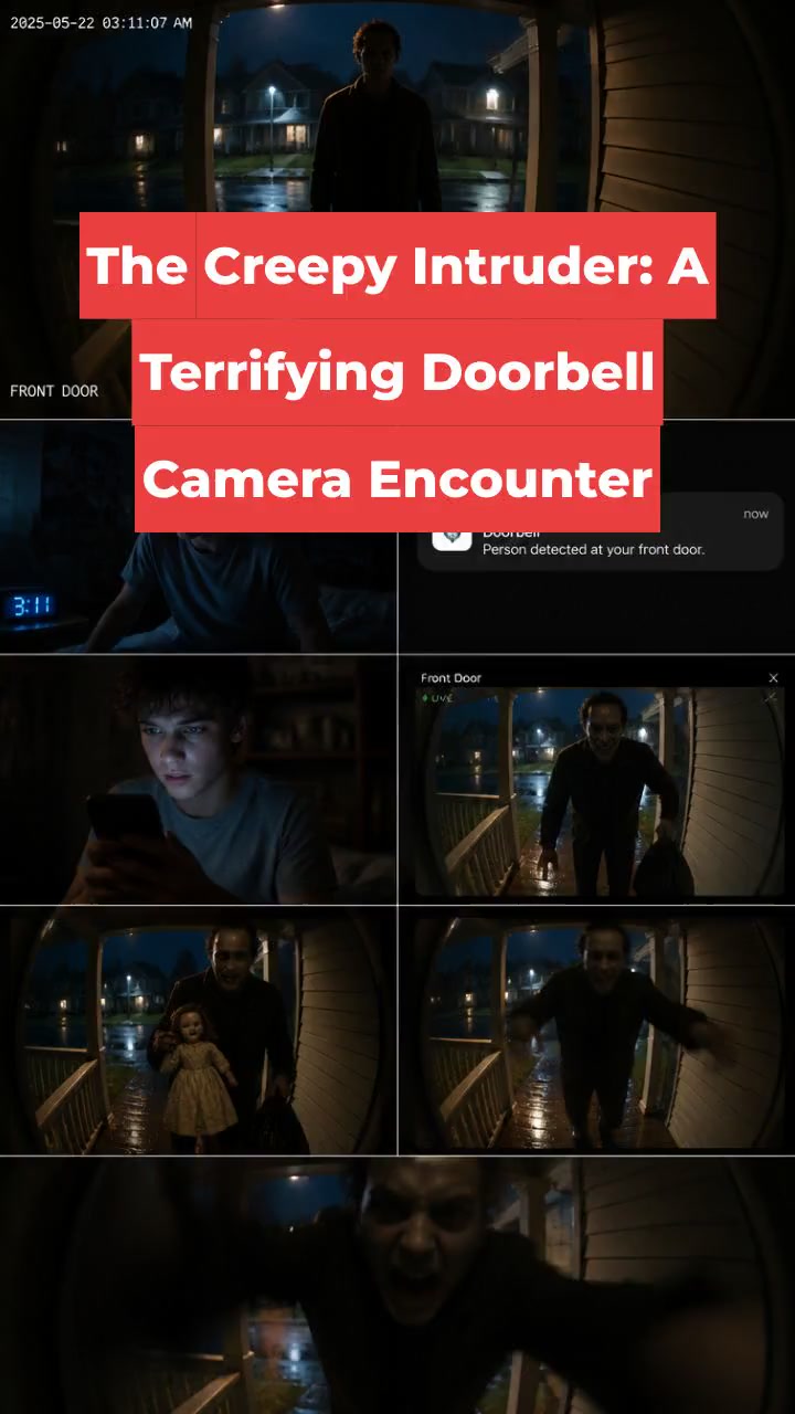 The Creepy Intruder: A Terrifying Doorbell Camera Encounter