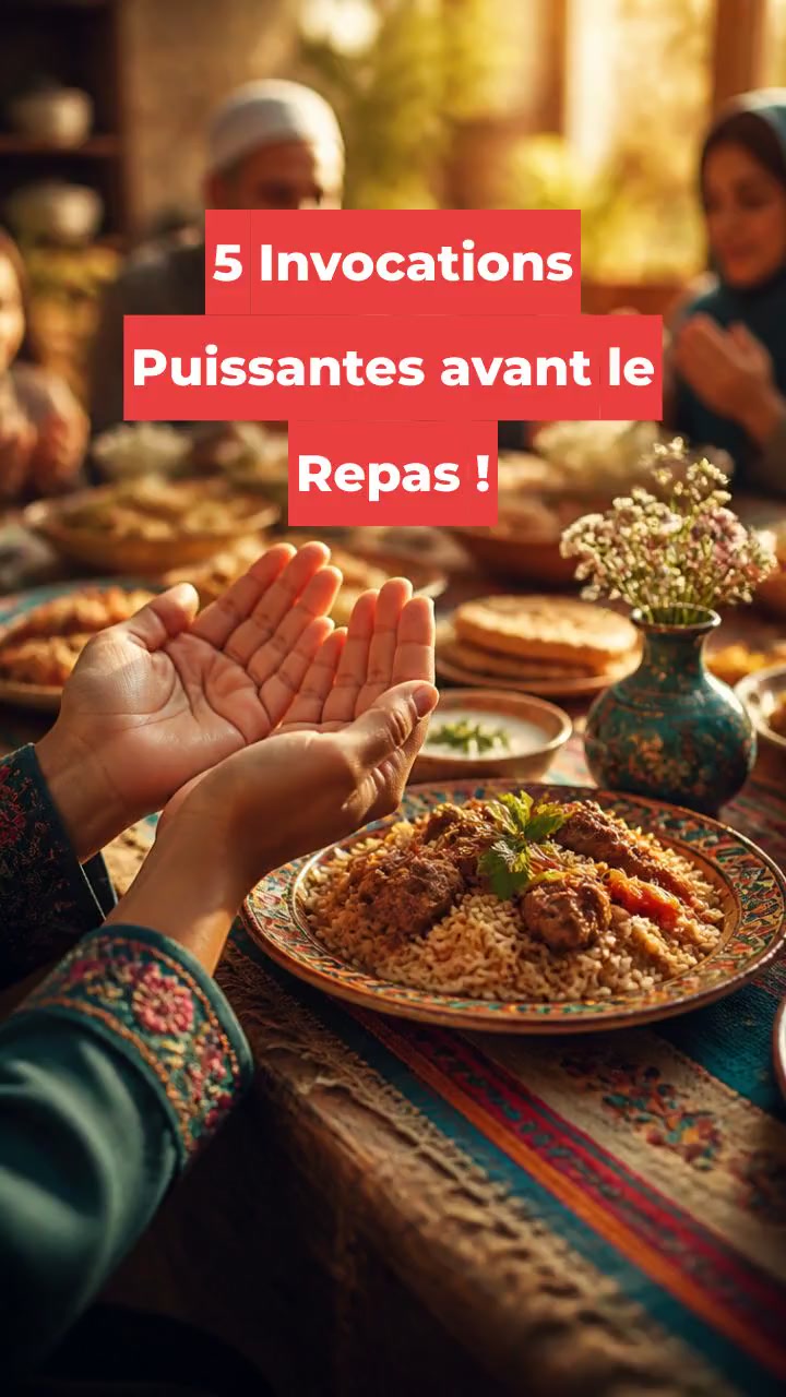 5 invocations simples avant chaque repas