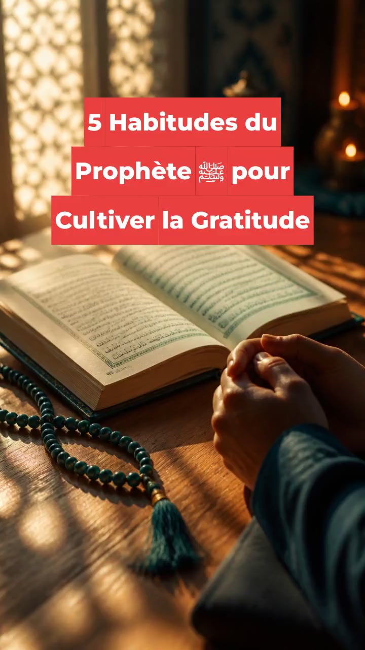 5 pratiques du Prophète pour rester reconnaissant chaque jour