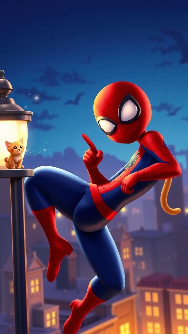 Spidey et le sauvetage du chaton !