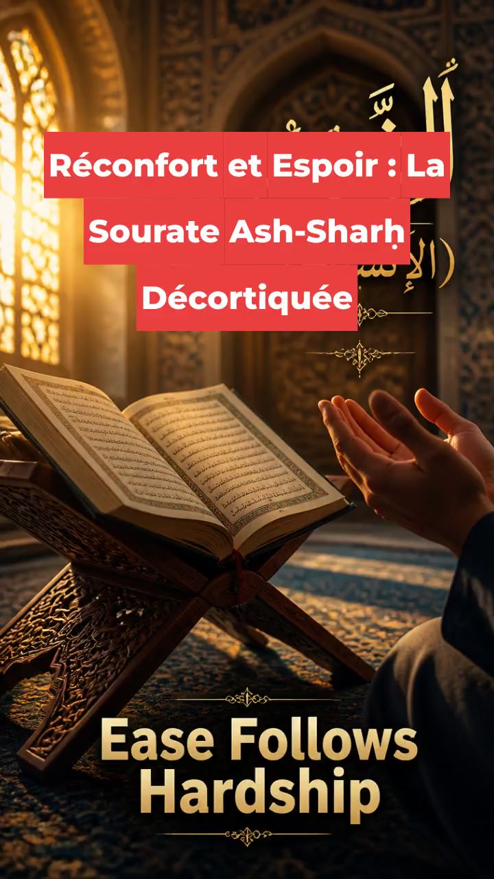 Réconfort et Espoir : La Sourate Ash-Sharḥ Décortiquée