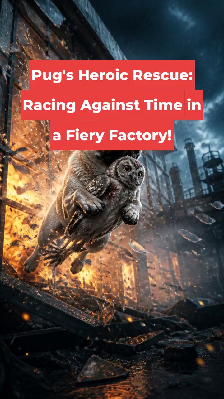 Pug's Heroic Rescue: Racing Against Time in a Fiery Factory!