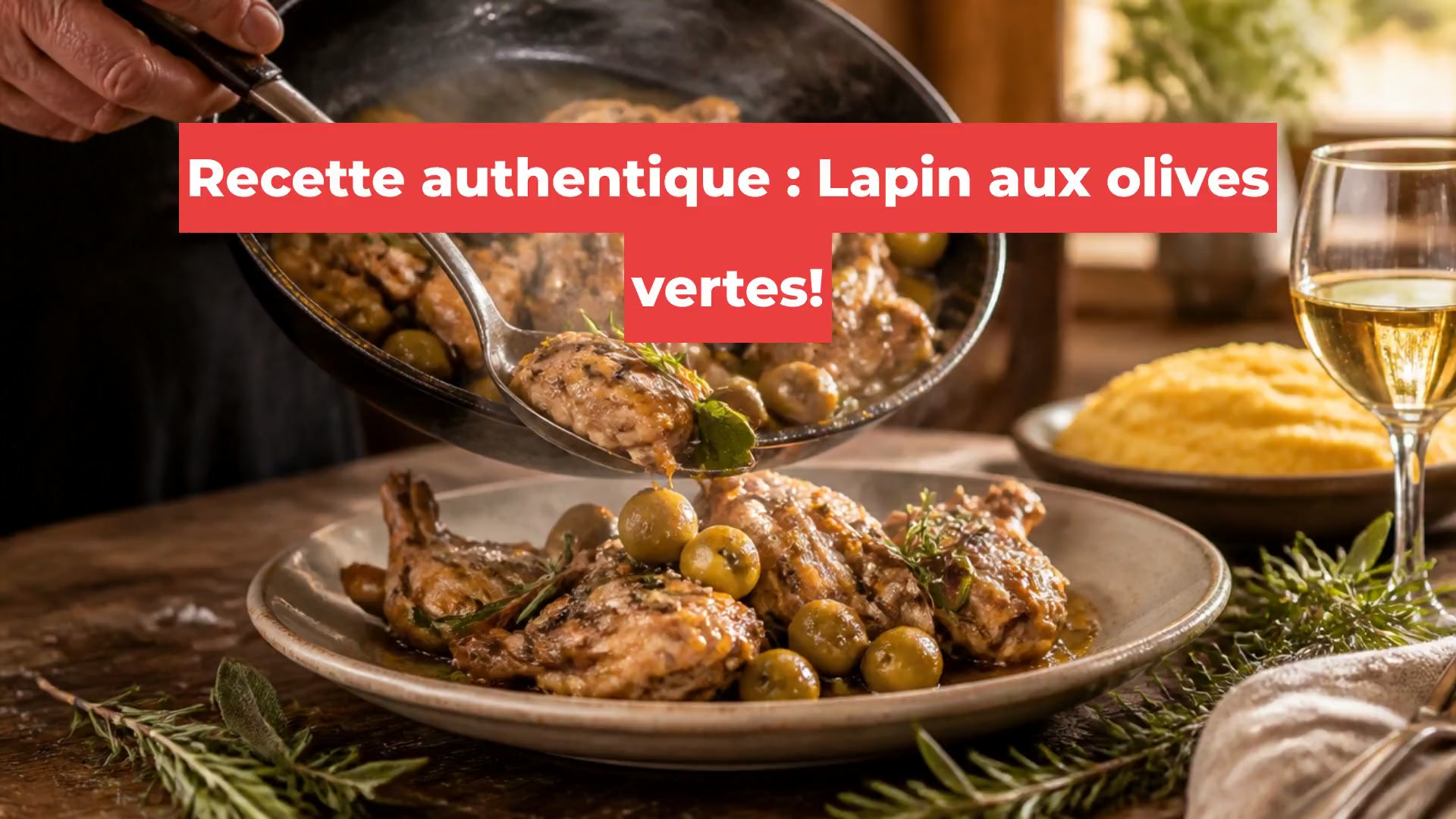 Recette authentique : Lapin aux olives vertes!