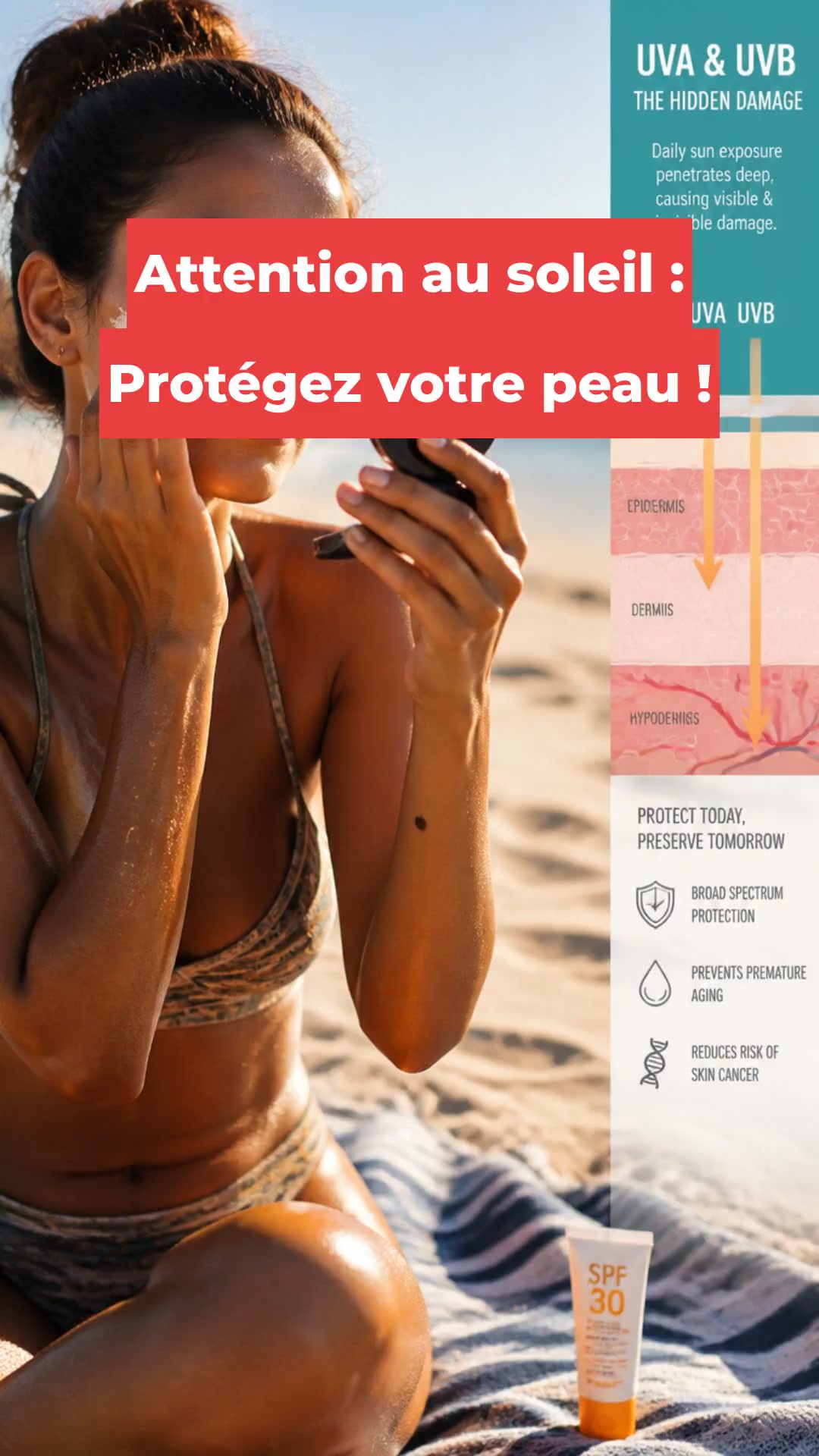 Attention au soleil : Protégez votre peau !