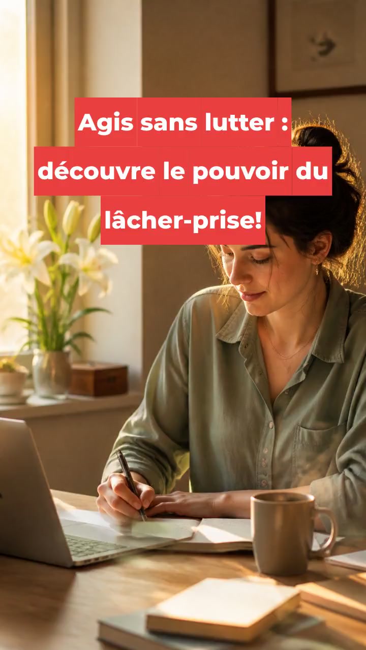 Agis sans lutter : découvre le pouvoir du lâcher-prise!