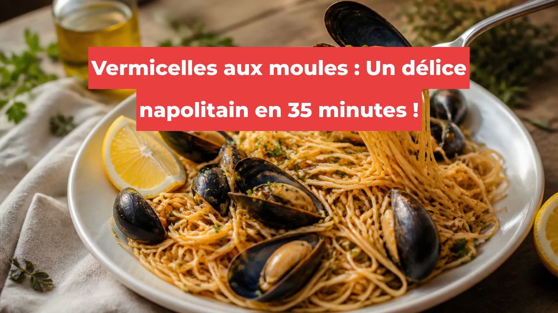 Vermicelles aux moules : Un délice napolitain en 35 minutes !