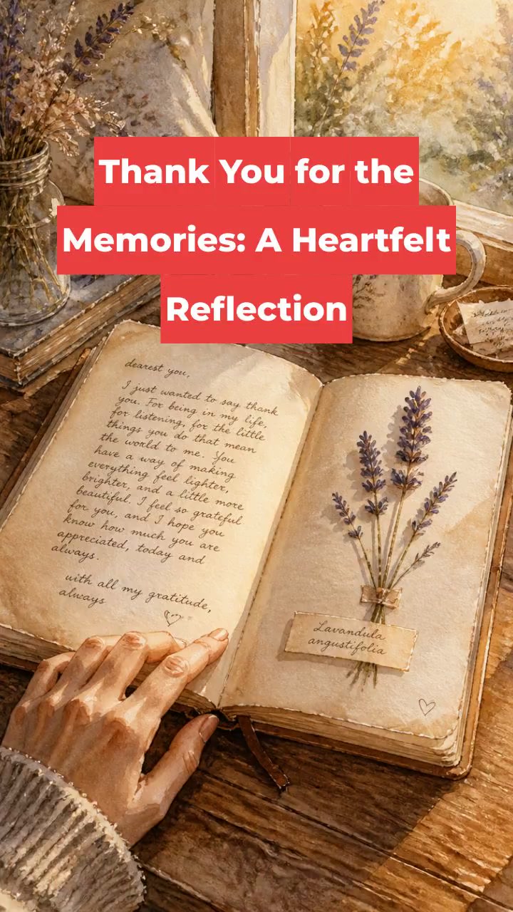Thank You for the Memories: A Heartfelt Reflection