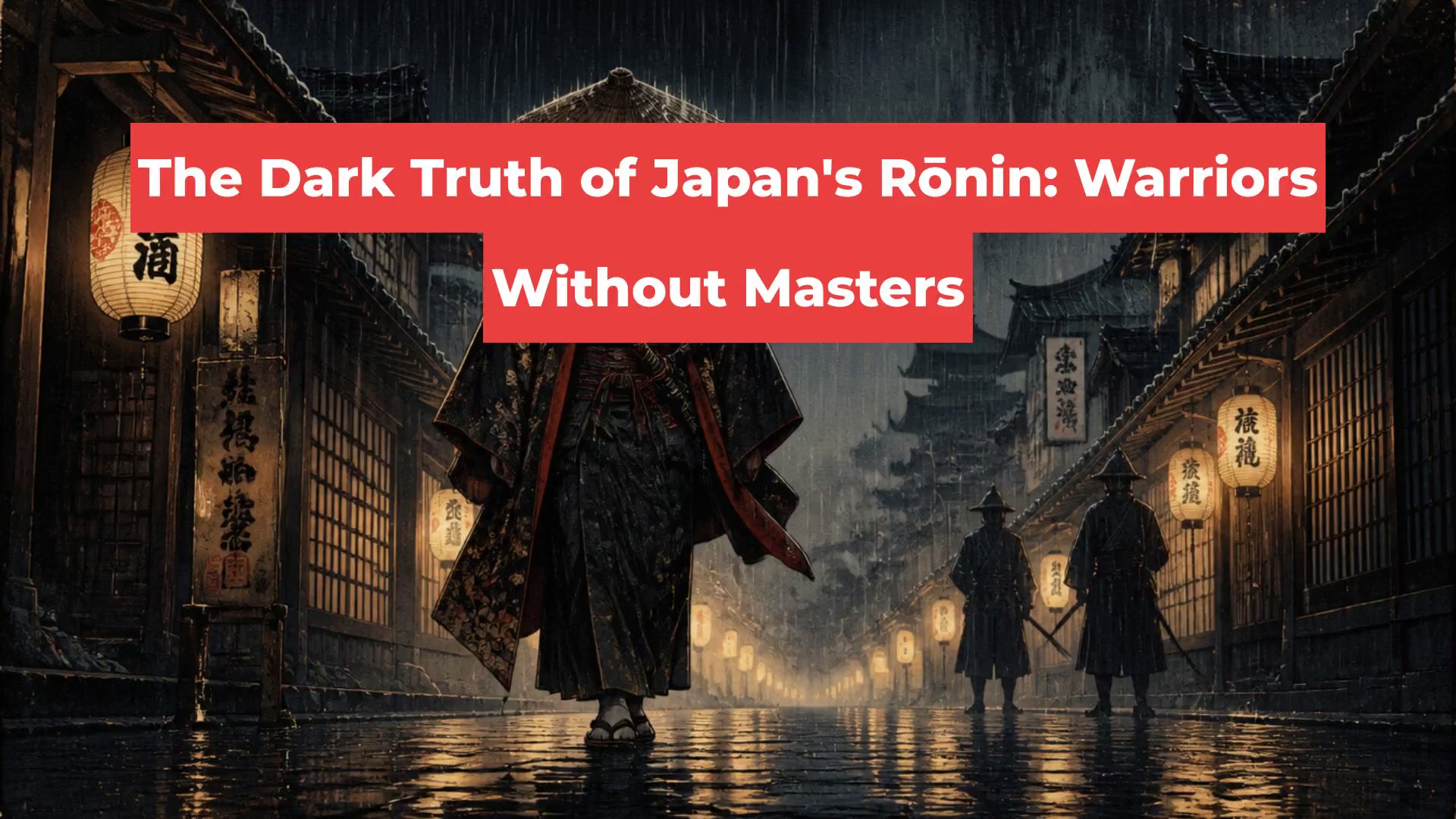 The Dark Truth of Japan's Rōnin: Warriors Without Masters
