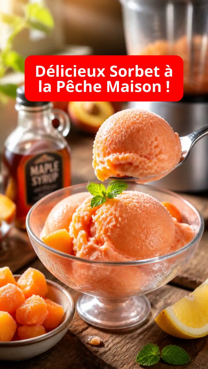 Délicieux Sorbet à la Pêche Maison !