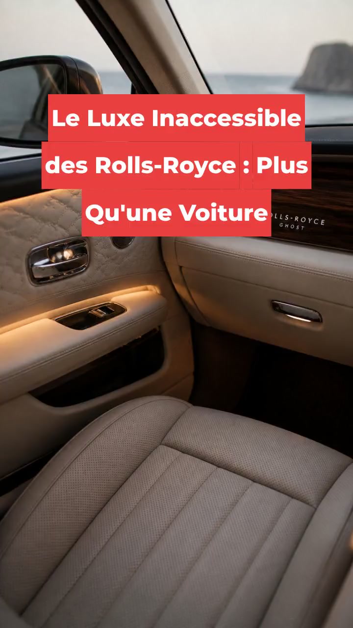 Le Luxe Inaccessible des Rolls-Royce : Plus Qu'une Voiture