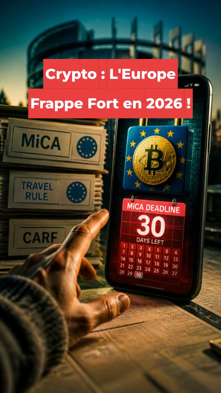 Crypto : L'Europe Frappe Fort en 2026 !