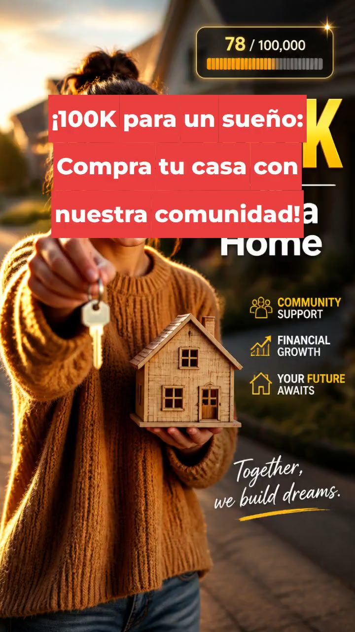 ¡100K para un sueño: Compra tu casa con nuestra comunidad!