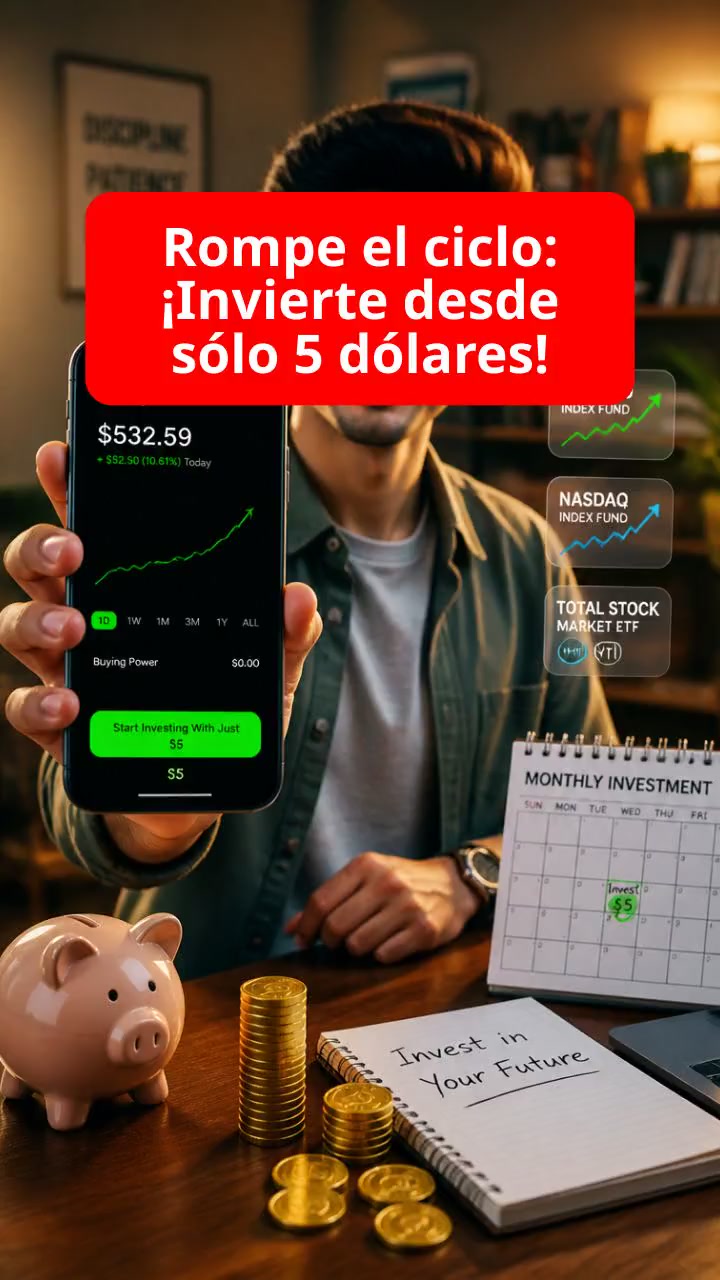 Rompe el ciclo: ¡Invierte desde sólo 5 dólares!