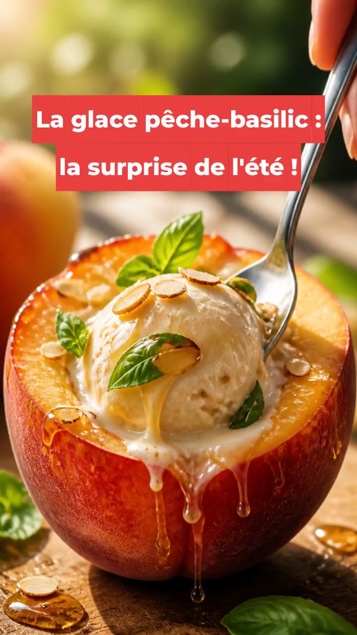 La glace pêche-basilic : la surprise de l'été !