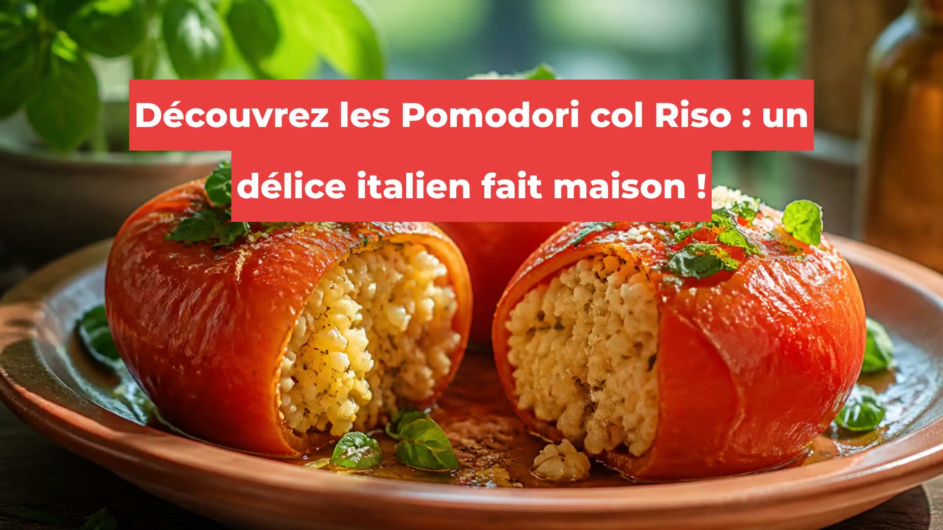 Découvrez les Pomodori col Riso : un délice italien fait maison !