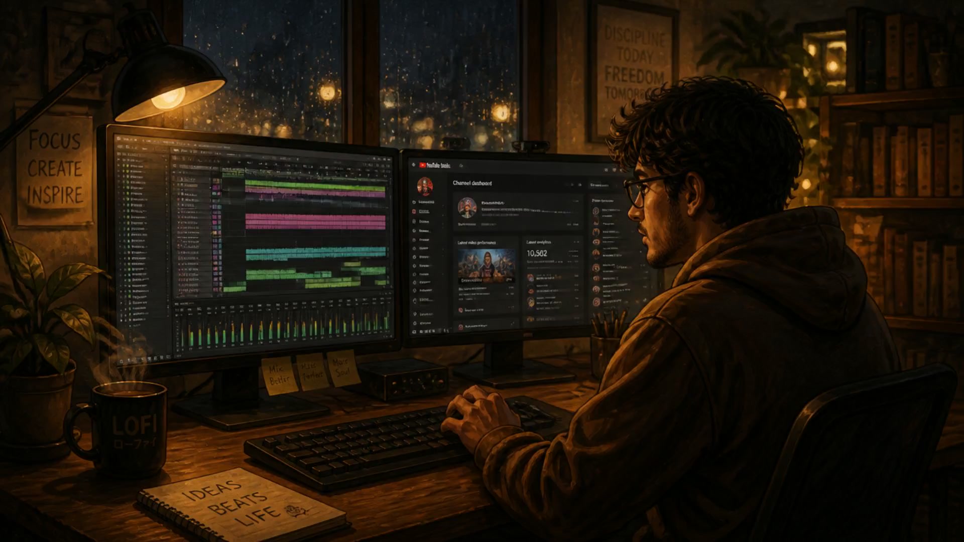 A Cozy Night in the Home Office: Lo-Fi Vibes