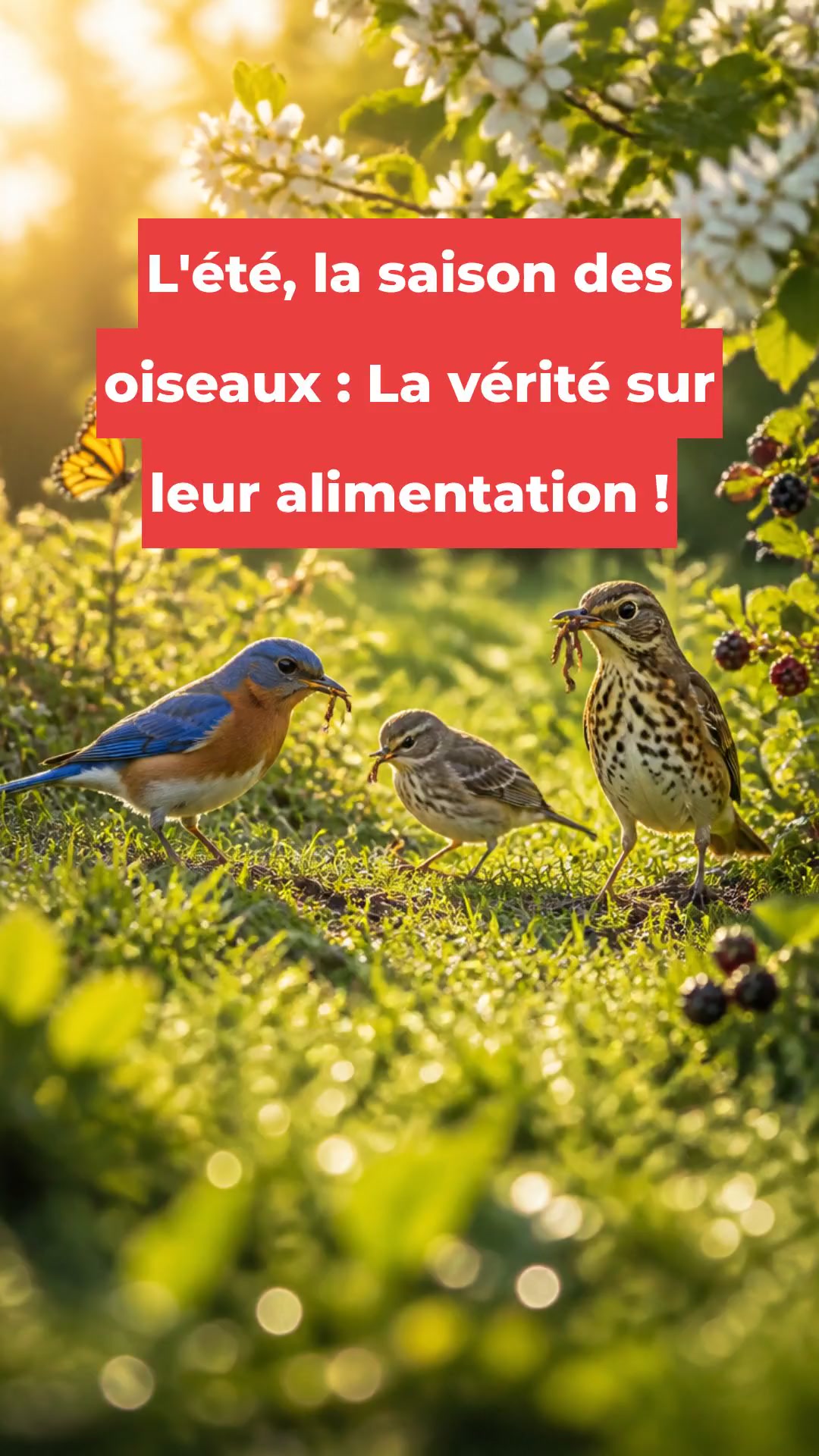 L'été, la saison des oiseaux : La vérité sur leur alimentation !