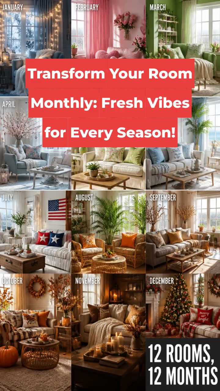 Transform Your Room Monthly: Fresh Vibes for Every Season!