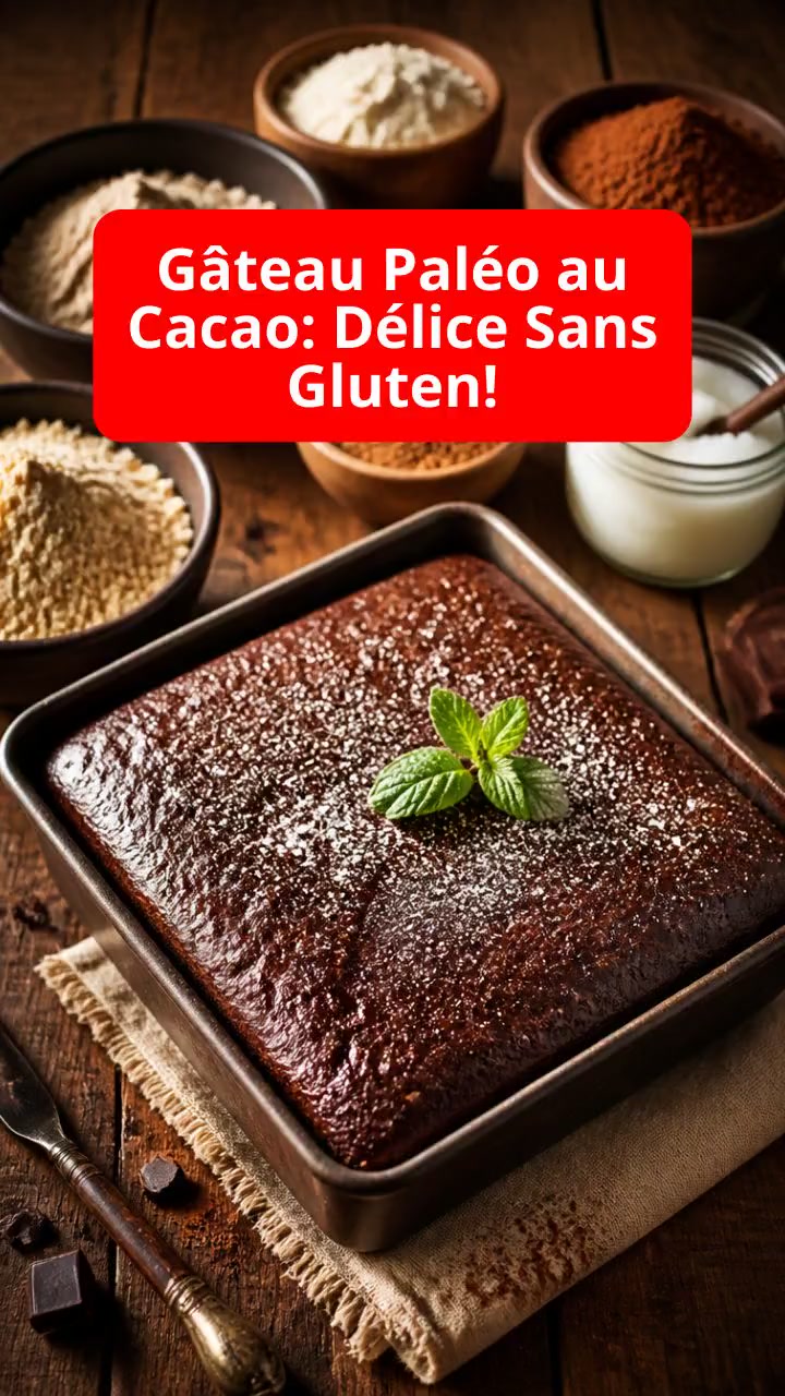 Gâteau Paléo au Cacao: Délice Sans Gluten!