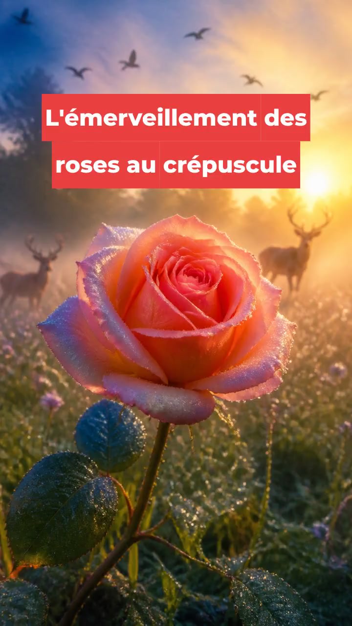 L'émerveillement des roses au crépuscule