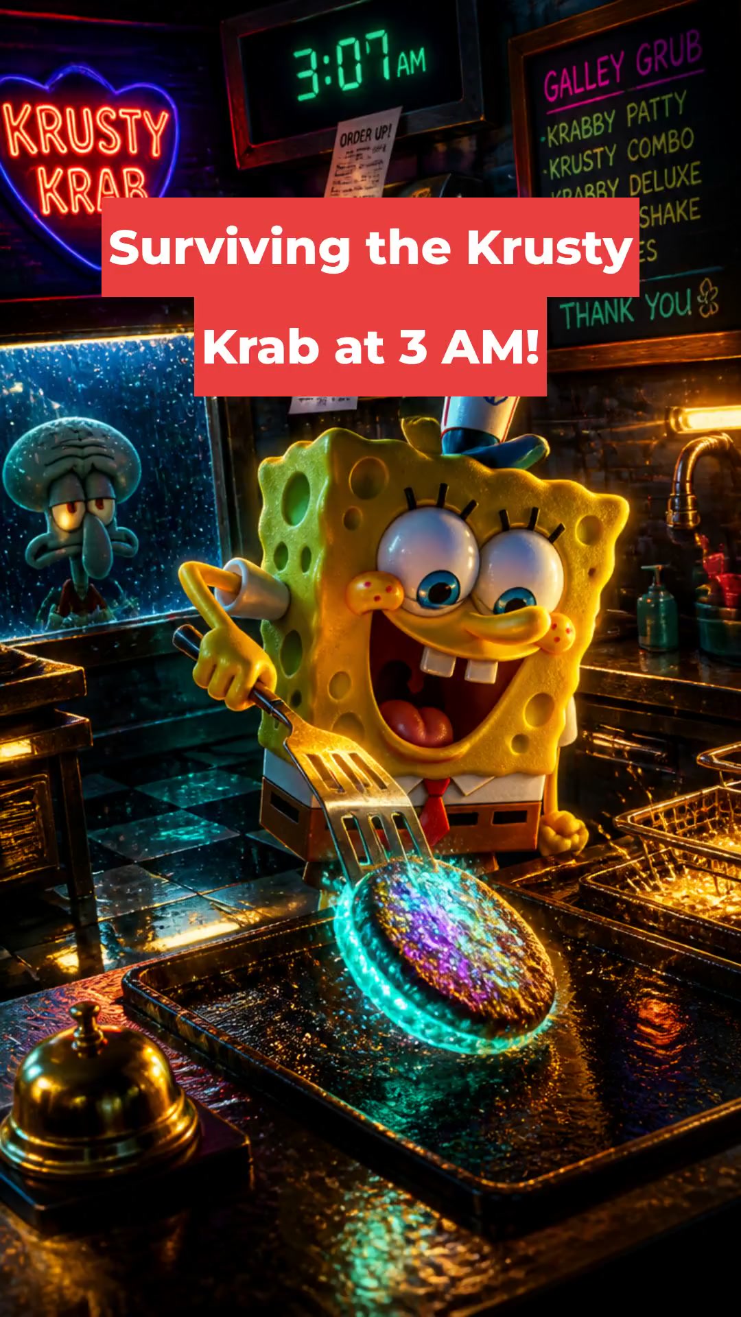 Surviving the Krusty Krab at 3 AM!