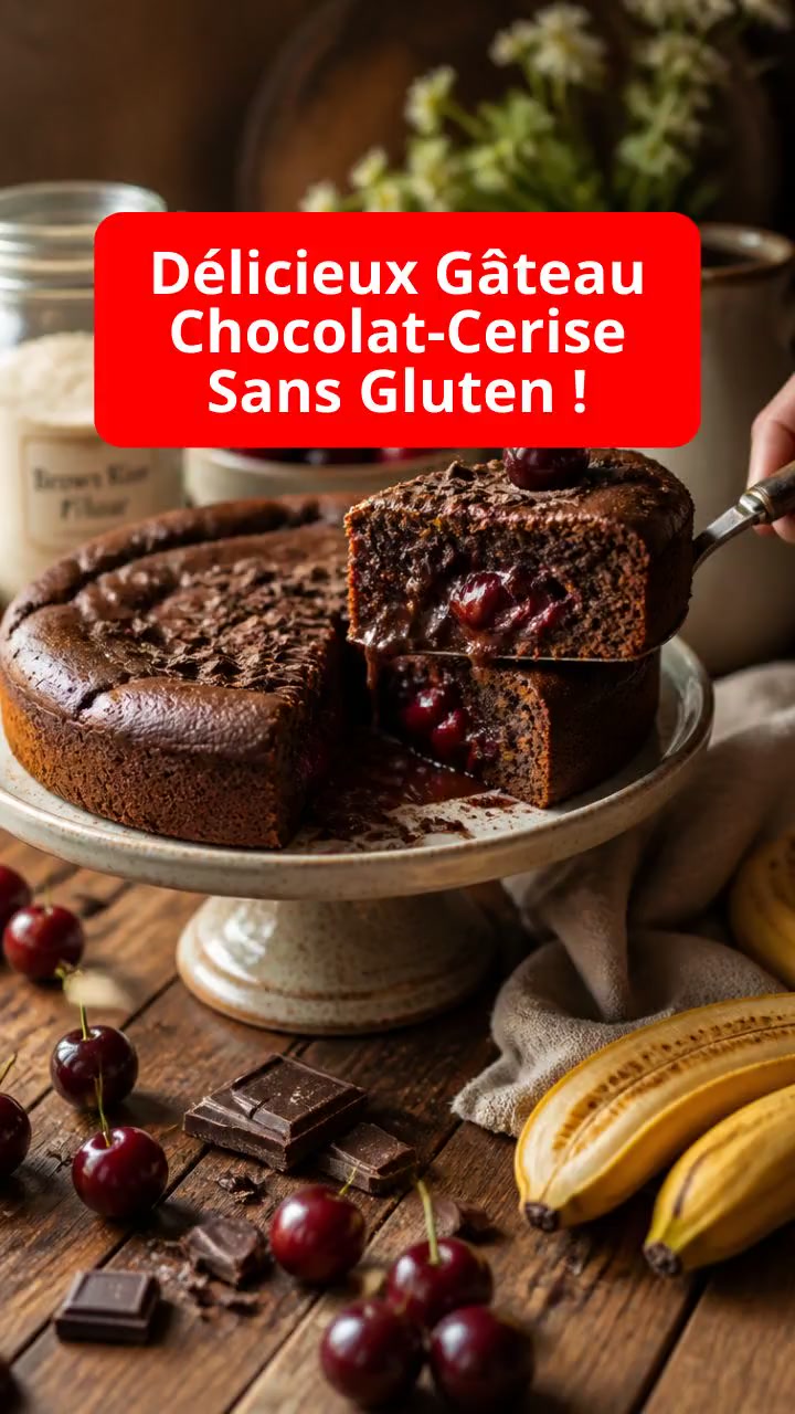Délicieux Gâteau Chocolat-Cerise Sans Gluten !