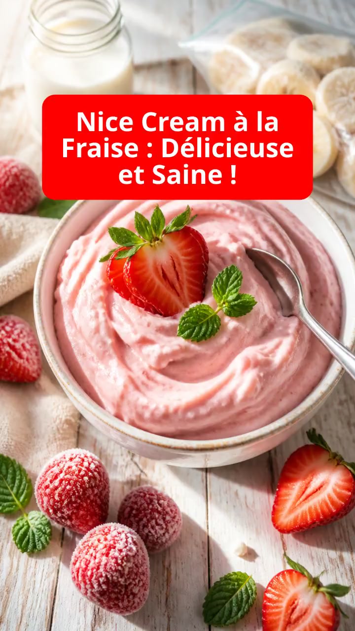 Nice Cream à la Fraise : Délicieuse et Saine !