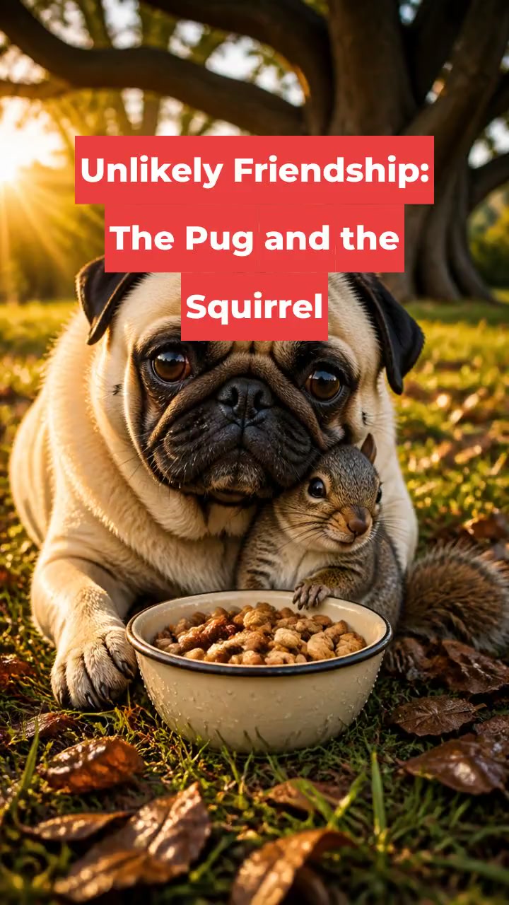Unlikely Friendship: The Pug and the Squirrel