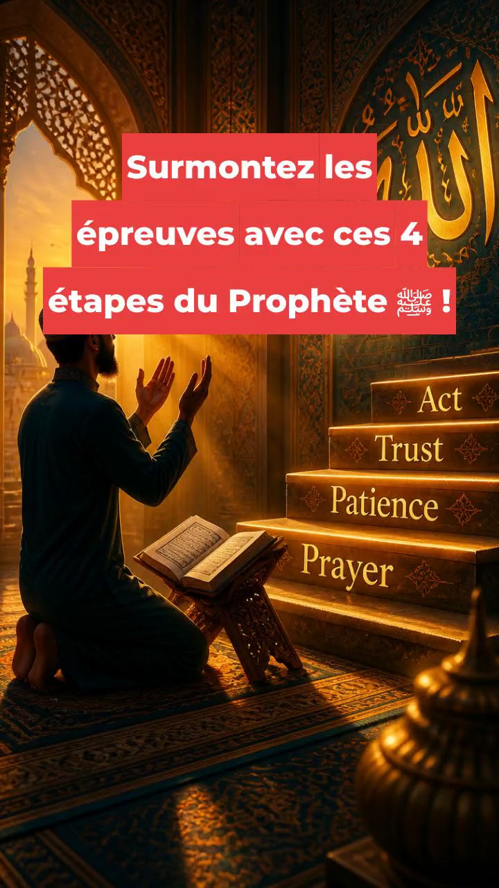 Les quatre étapes du Prophète pour surmonter les épreuves