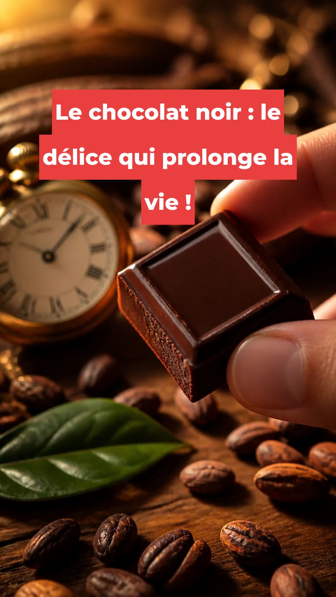 Le chocolat noir : le délice qui prolonge la vie !