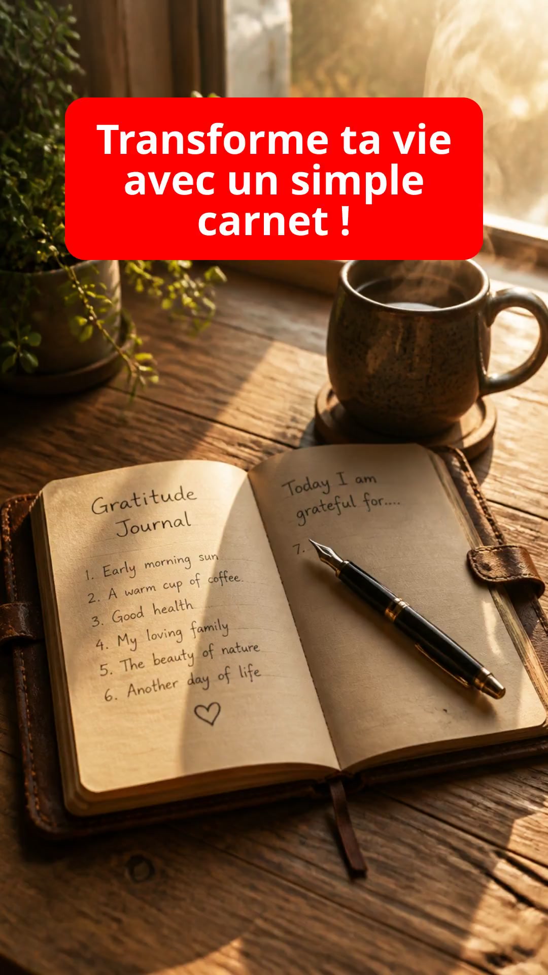 Transforme ta vie avec un simple carnet !