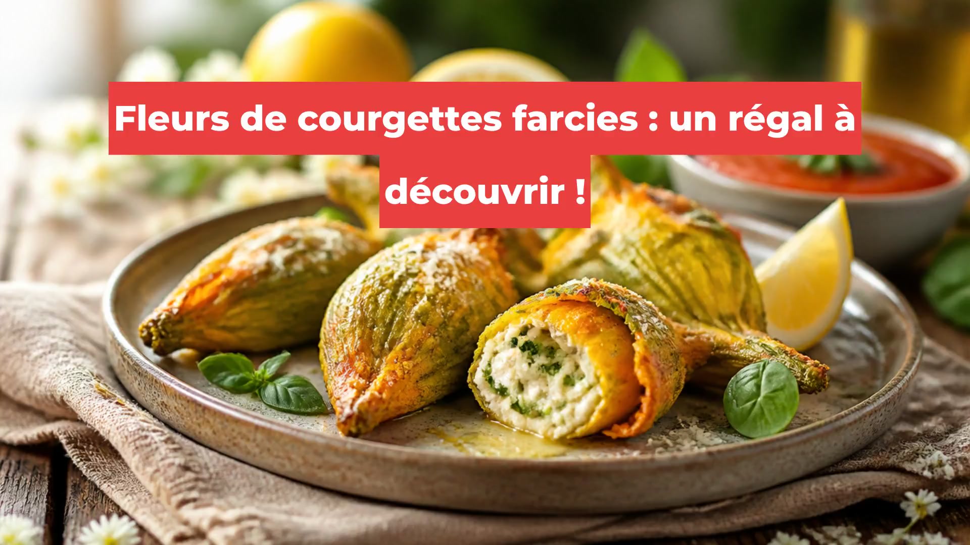 Fleurs de courgettes farcies : un régal à découvrir !