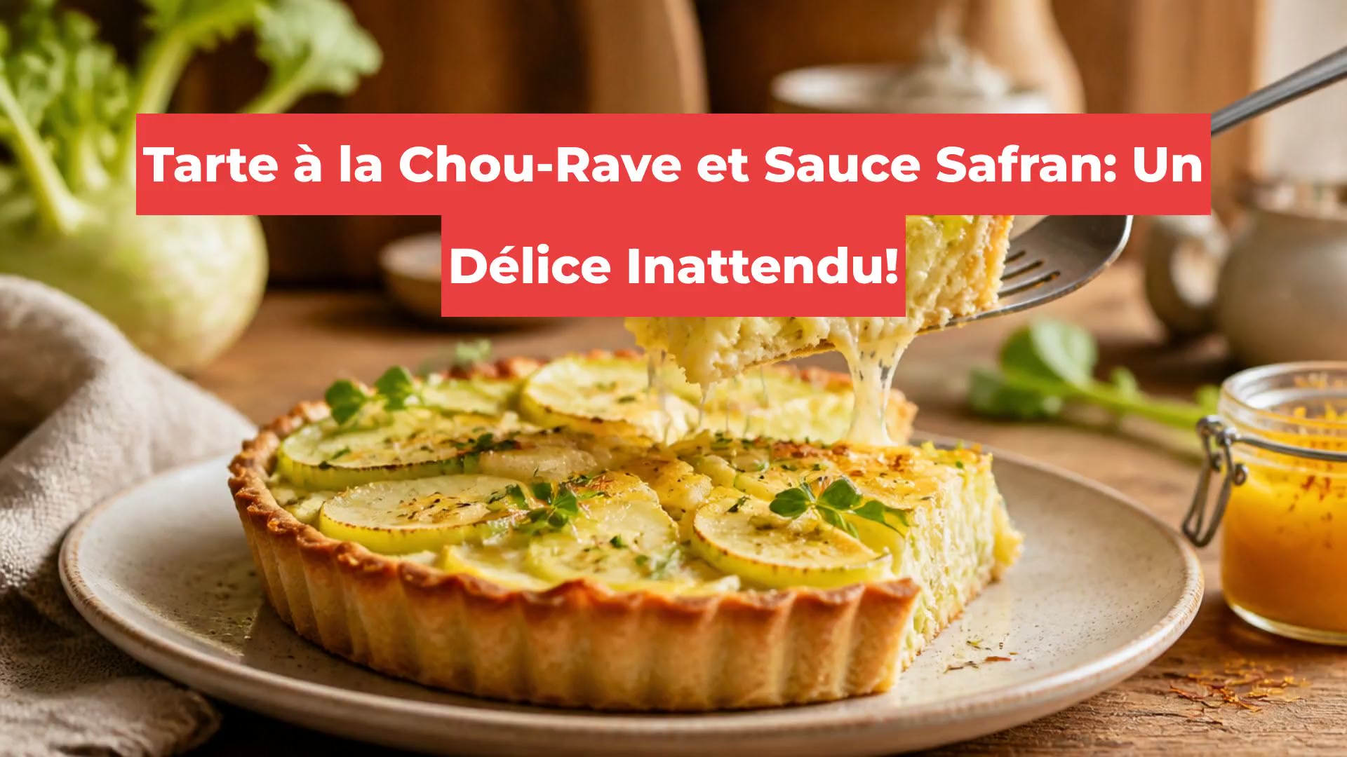 Tarte à la Chou-Rave et Sauce Safran: Un Délice Inattendu!