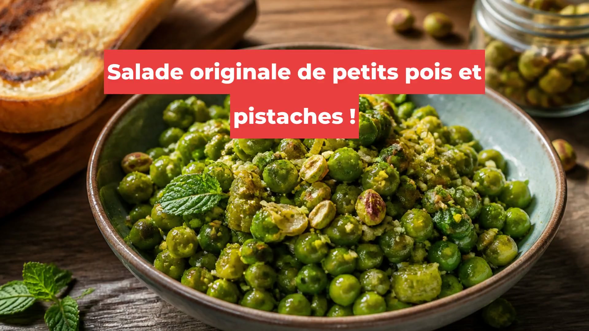 Salade originale de petits pois et pistaches !