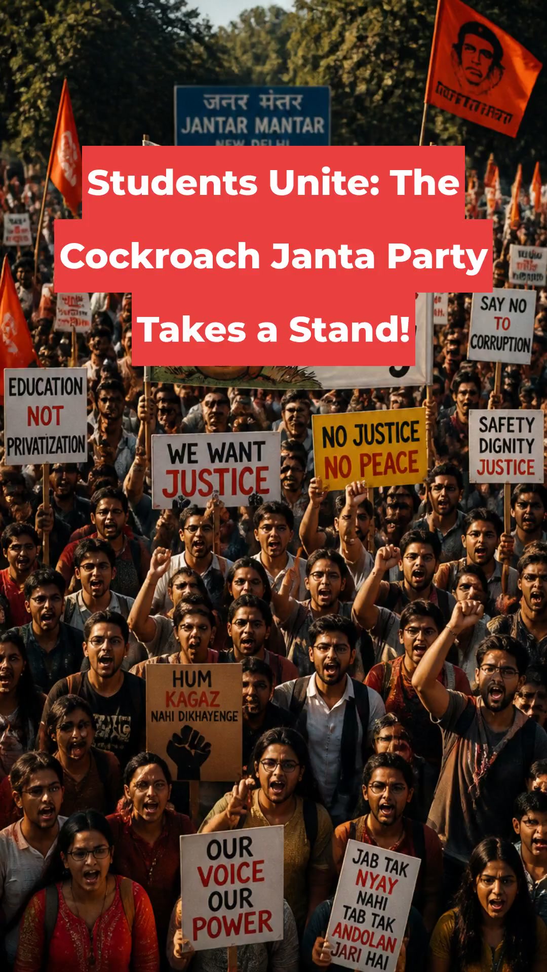 Students Unite: The Cockroach Janta Party Takes a Stand!