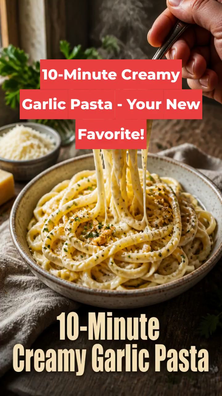 10-Minute Creamy Garlic Pasta - Your New Favorite!