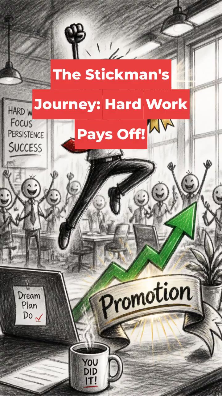 The Stickman's Journey: Hard Work Pays Off!