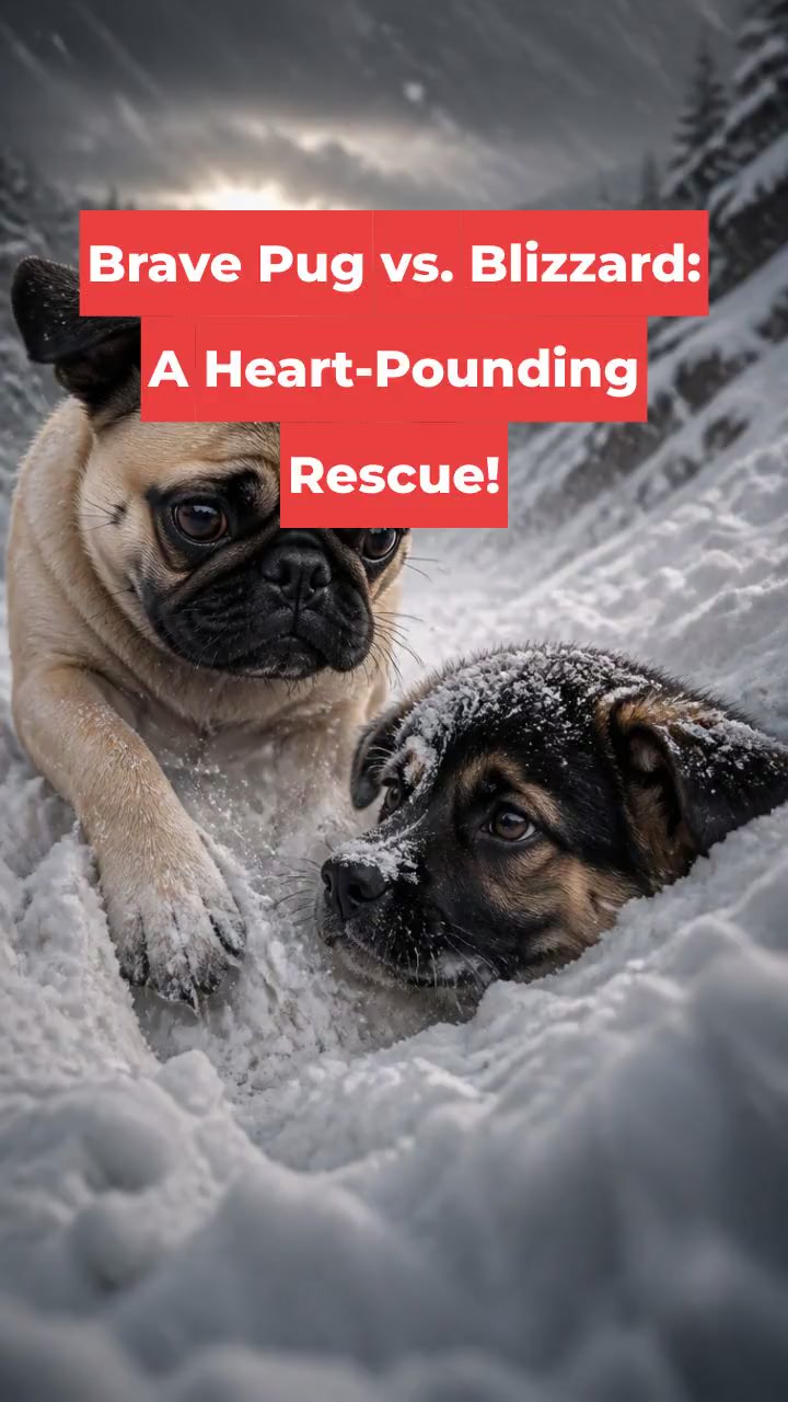 Brave Pug vs. Blizzard: A Heart-Pounding Rescue!