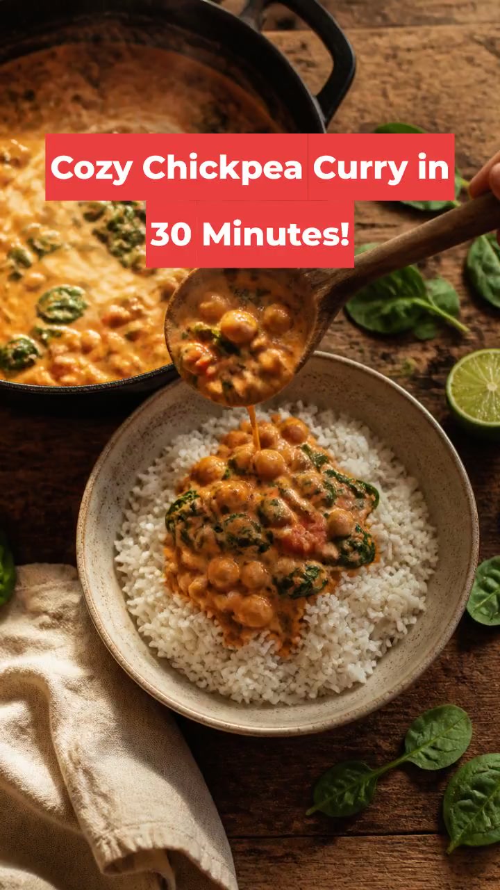 Cozy Chickpea Curry in 30 Minutes!