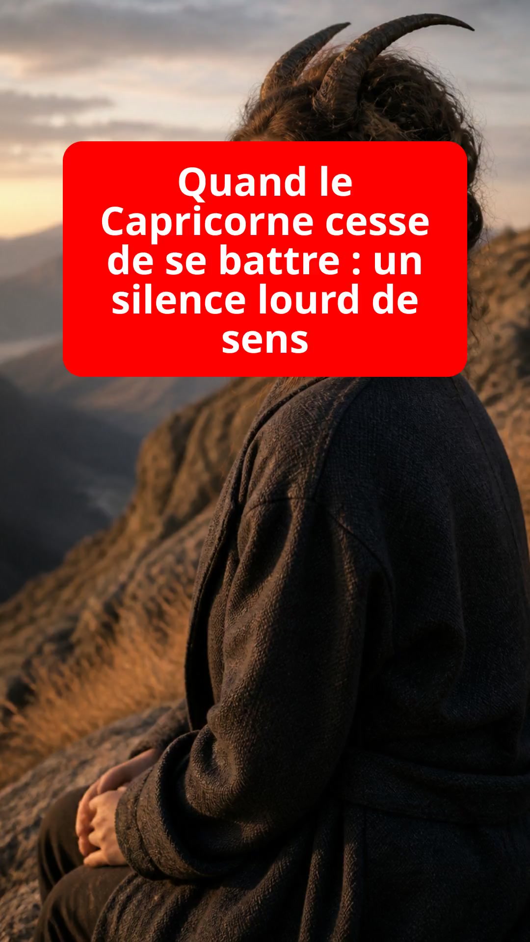 Quand le Capricorne cesse de se battre : un silence lourd de sens