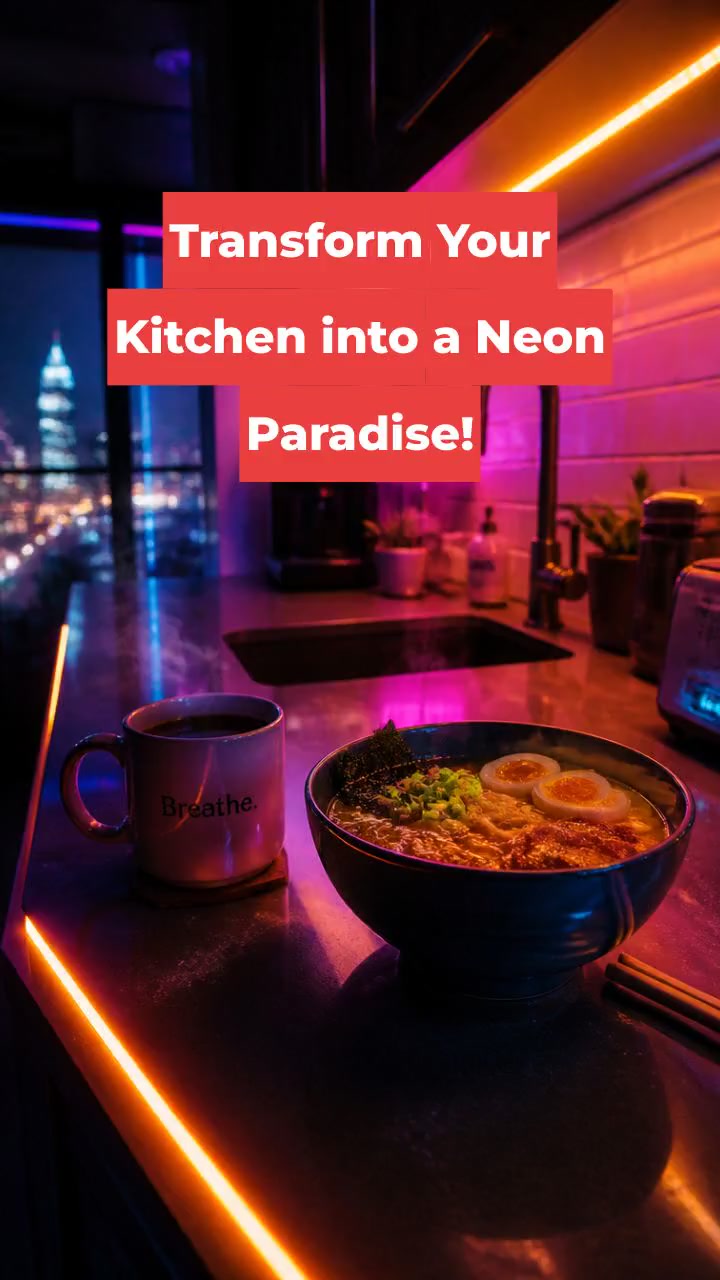 Transform Your Kitchen into a Neon Paradise!