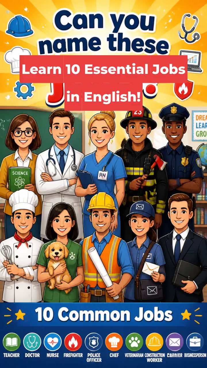 Learn 10 Essential Jobs in English!